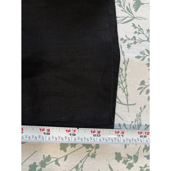 & Other Stories 100% Linen Wrap Pants Size 42 Black Wide Leg Cropped Lagenlook - Picture 12 of 12